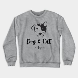 Dog and Cate Love Crewneck Sweatshirt